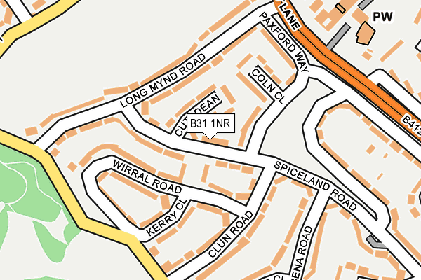 B31 1NR map - OS OpenMap – Local (Ordnance Survey)