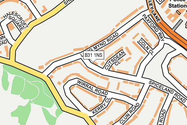 B31 1NS map - OS OpenMap – Local (Ordnance Survey)