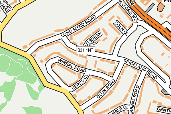 B31 1NT map - OS OpenMap – Local (Ordnance Survey)
