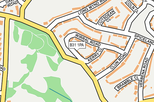 B31 1PA map - OS OpenMap – Local (Ordnance Survey)