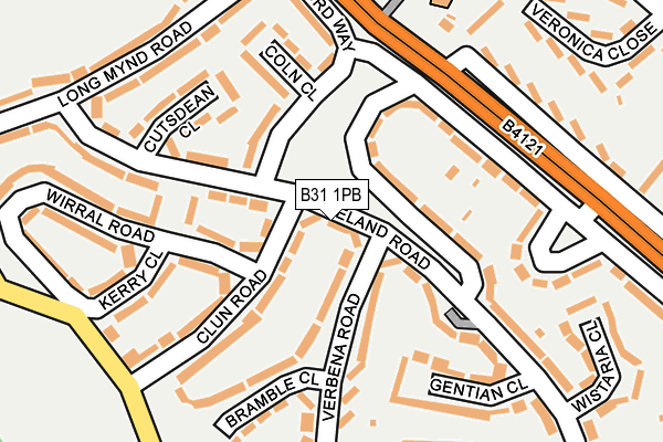 B31 1PB map - OS OpenMap – Local (Ordnance Survey)