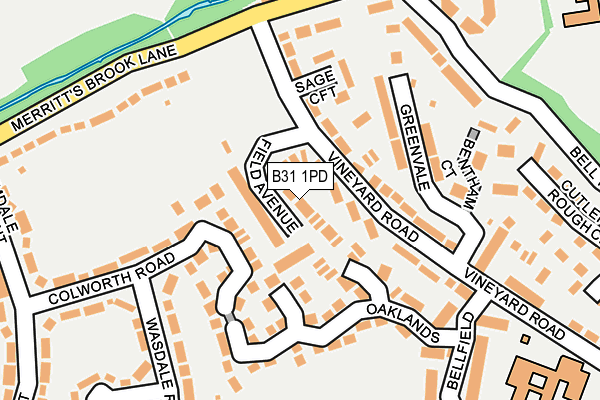 B31 1PD map - OS OpenMap – Local (Ordnance Survey)