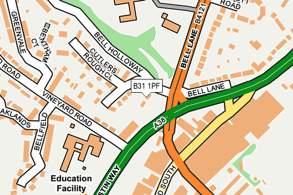 B31 1PF map - OS OpenMap – Local (Ordnance Survey)