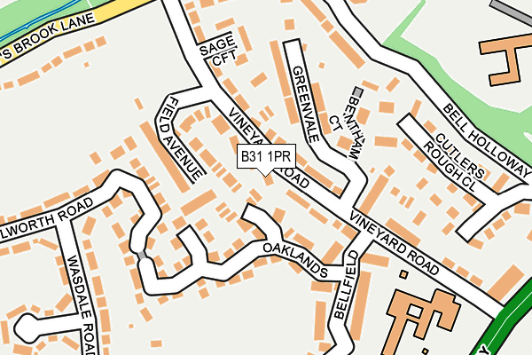 B31 1PR map - OS OpenMap – Local (Ordnance Survey)