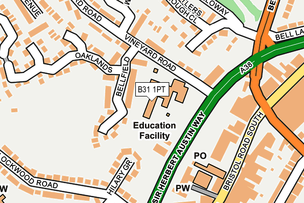 B31 1PT map - OS OpenMap – Local (Ordnance Survey)