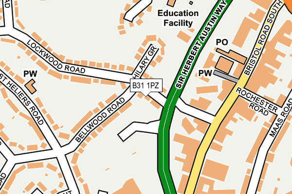 B31 1PZ map - OS OpenMap – Local (Ordnance Survey)