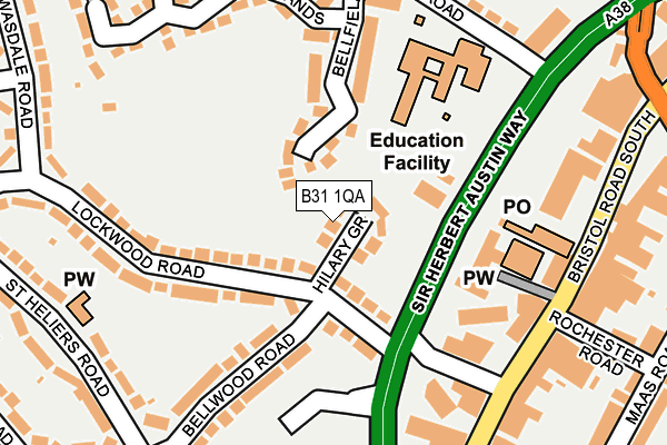 B31 1QA map - OS OpenMap – Local (Ordnance Survey)