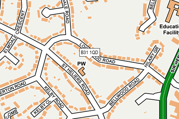 B31 1QD map - OS OpenMap – Local (Ordnance Survey)