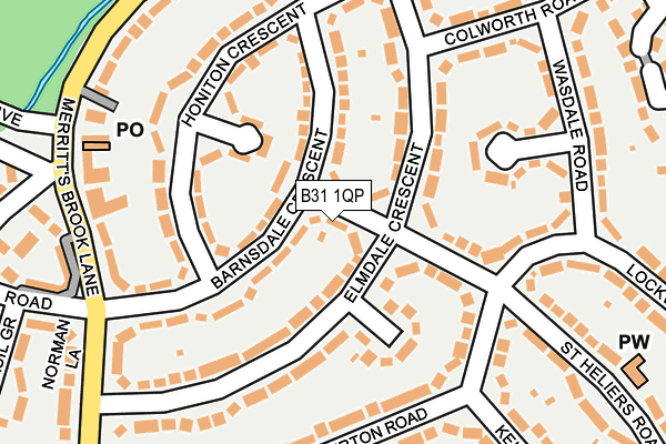 B31 1QP map - OS OpenMap – Local (Ordnance Survey)