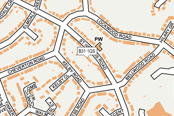 B31 1QS map - OS OpenMap – Local (Ordnance Survey)