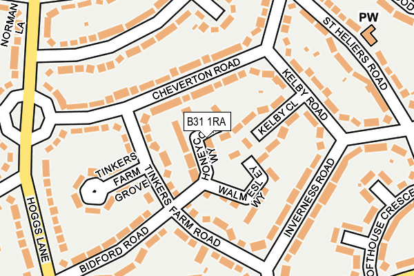 B31 1RA map - OS OpenMap – Local (Ordnance Survey)