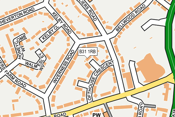 B31 1RB map - OS OpenMap – Local (Ordnance Survey)