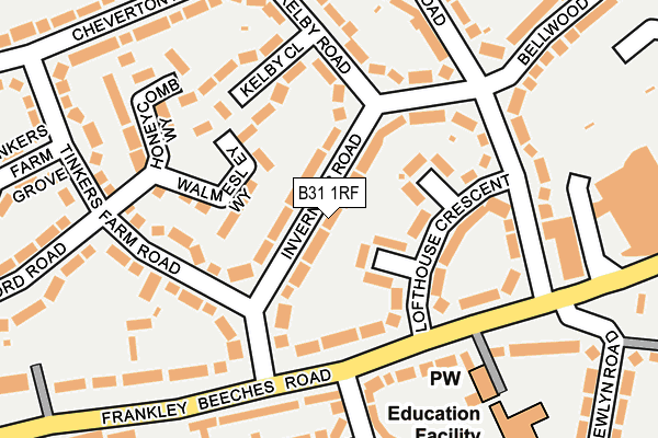 B31 1RF map - OS OpenMap – Local (Ordnance Survey)