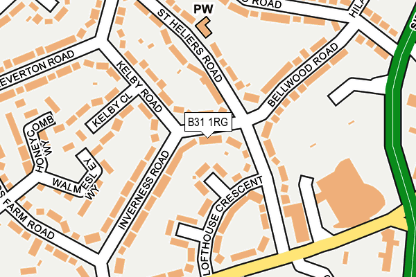 B31 1RG map - OS OpenMap – Local (Ordnance Survey)