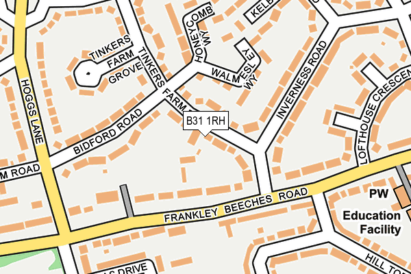 B31 1RH map - OS OpenMap – Local (Ordnance Survey)