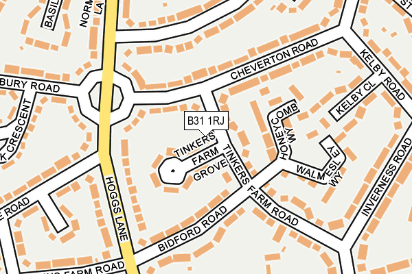 B31 1RJ map - OS OpenMap – Local (Ordnance Survey)