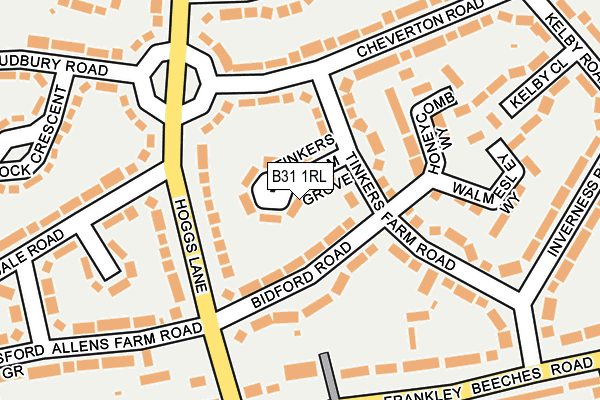 B31 1RL map - OS OpenMap – Local (Ordnance Survey)