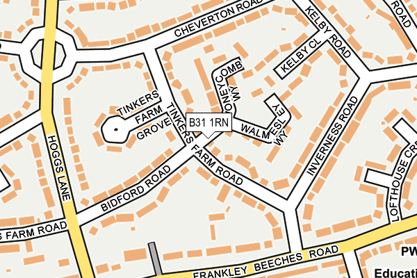 B31 1RN map - OS OpenMap – Local (Ordnance Survey)