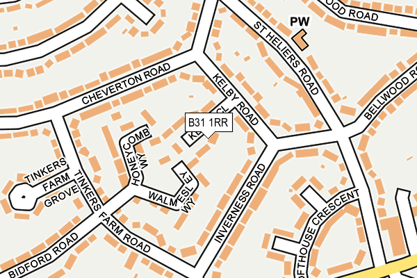 B31 1RR map - OS OpenMap – Local (Ordnance Survey)