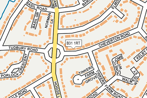 B31 1RT map - OS OpenMap – Local (Ordnance Survey)