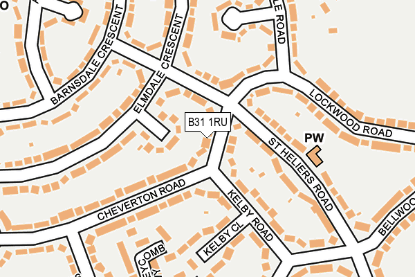 B31 1RU map - OS OpenMap – Local (Ordnance Survey)