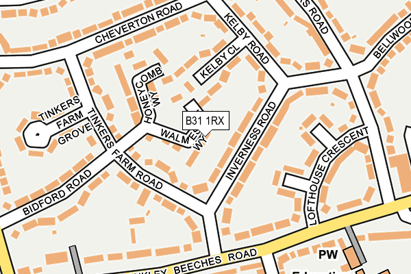 B31 1RX map - OS OpenMap – Local (Ordnance Survey)