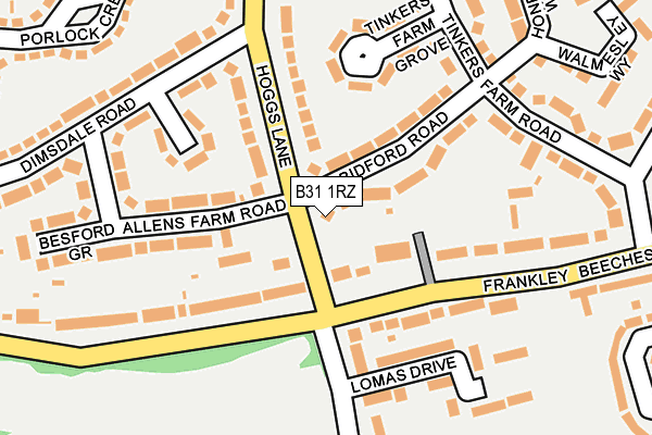 B31 1RZ map - OS OpenMap – Local (Ordnance Survey)