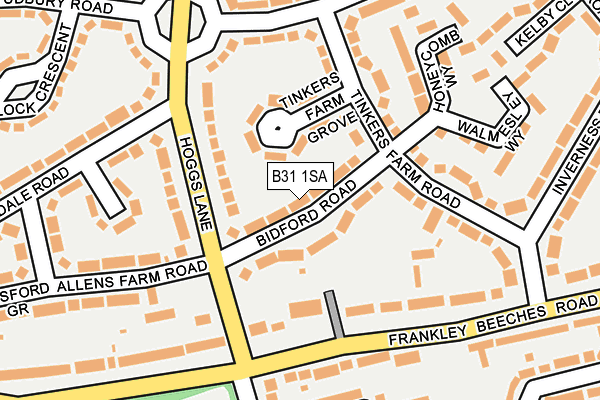 B31 1SA map - OS OpenMap – Local (Ordnance Survey)