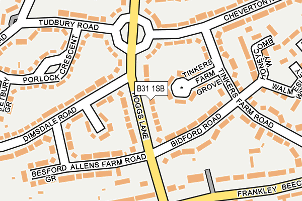 B31 1SB map - OS OpenMap – Local (Ordnance Survey)