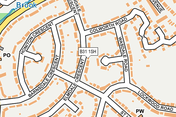 B31 1SH map - OS OpenMap – Local (Ordnance Survey)