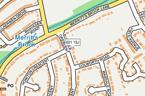 B31 1SJ map - OS OpenMap – Local (Ordnance Survey)