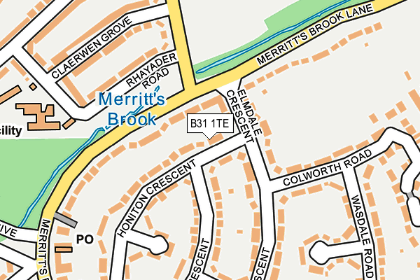 B31 1TE map - OS OpenMap – Local (Ordnance Survey)