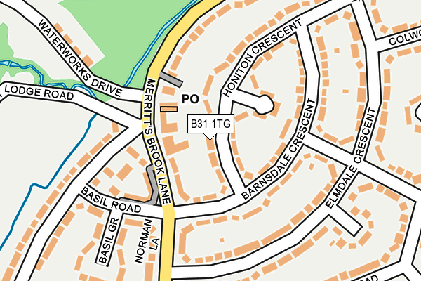 B31 1TG map - OS OpenMap – Local (Ordnance Survey)