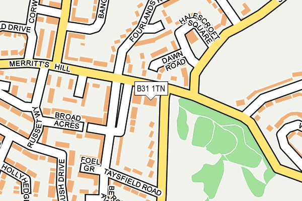 B31 1TN map - OS OpenMap – Local (Ordnance Survey)