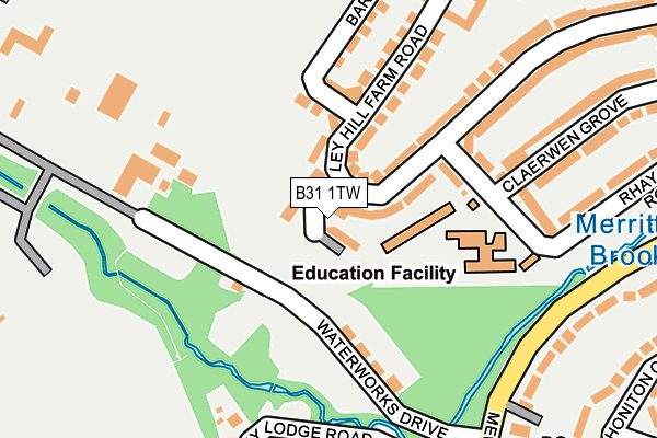 B31 1TW map - OS OpenMap – Local (Ordnance Survey)