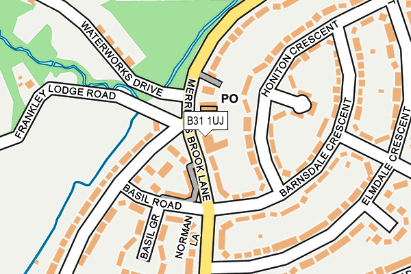 B31 1UJ map - OS OpenMap – Local (Ordnance Survey)