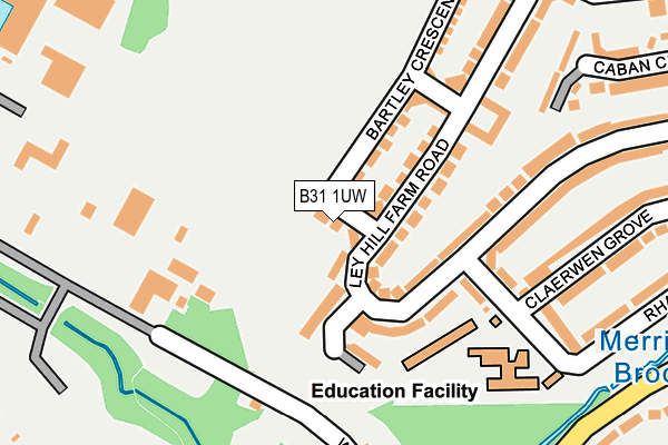 B31 1UW map - OS OpenMap – Local (Ordnance Survey)