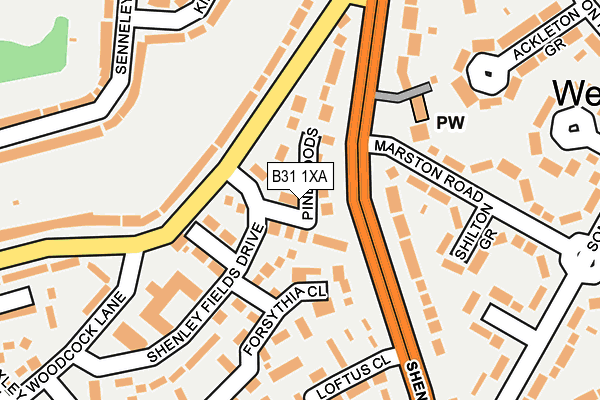 B31 1XA map - OS OpenMap – Local (Ordnance Survey)