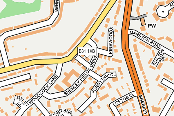 B31 1XB map - OS OpenMap – Local (Ordnance Survey)