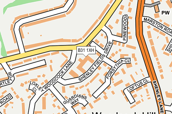 B31 1XH map - OS OpenMap – Local (Ordnance Survey)