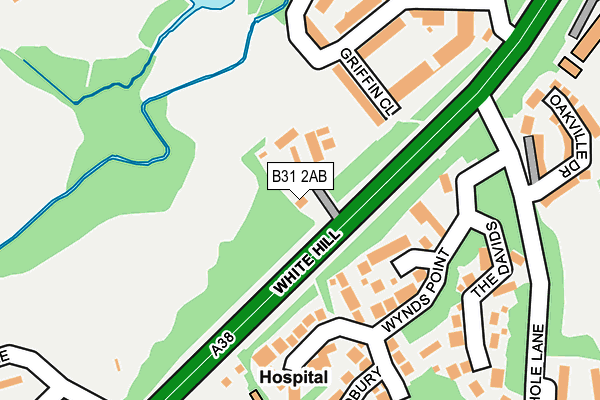 B31 2AB map - OS OpenMap – Local (Ordnance Survey)