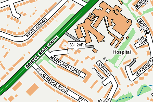 B31 2AR map - OS OpenMap – Local (Ordnance Survey)