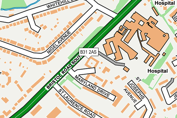 B31 2AS map - OS OpenMap – Local (Ordnance Survey)