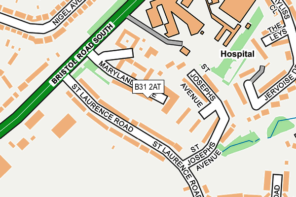 B31 2AT map - OS OpenMap – Local (Ordnance Survey)