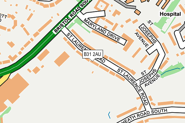 B31 2AU map - OS OpenMap – Local (Ordnance Survey)