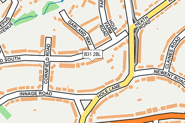 B31 2BL map - OS OpenMap – Local (Ordnance Survey)