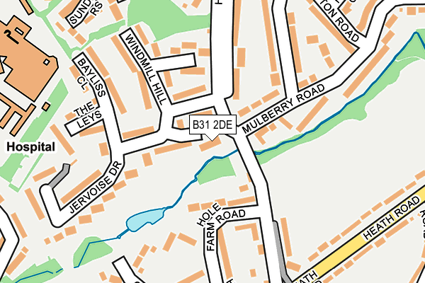 B31 2DE map - OS OpenMap – Local (Ordnance Survey)