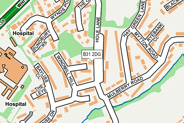 B31 2DG map - OS OpenMap – Local (Ordnance Survey)