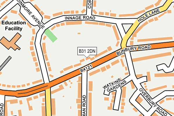 B31 2DN map - OS OpenMap – Local (Ordnance Survey)