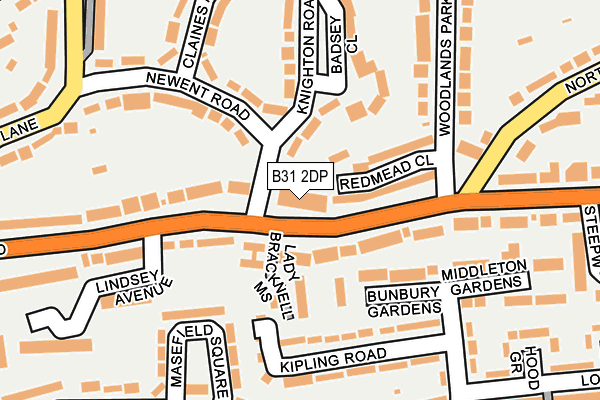 B31 2DP map - OS OpenMap – Local (Ordnance Survey)